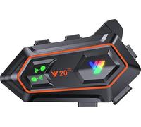 Avutrel Motorcycle Helmet Headphones, Intercom for 2 People at 800m + Dual BT Connection, IPX6 1000mAh and CVC Noise Cancelling, Headphone Headphones, 2-in-1 Mic for Most Cases