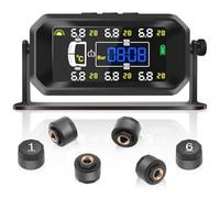 Avutrel TPMS Tyre Pressure Monitoring System for HGV, Caravan, Coache, Motorhom,6 Wheel Sensors, 8bar/116psi Max Pressure & Temperature Monitoring (Upgraded for Commercial Vehicles),Solar/USB Charging