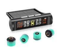 Avutrel TPMS Tyre Pressure Monitoring System, Solar/USB Charging, Luminous Sensors, 5 Alerts, Auto on/off, for RV, Sedan, SUV, MPV, Motorhom, Trailer,etc, 4 External Sensors（3.5bar）