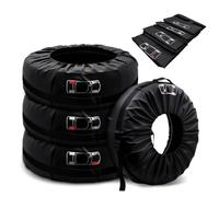 Avutrel Tyre Covers 4-Pcs Wheel Protection Spare Storage with Location Marking - Waterproof & Dustproof Cover Tire Bags Set for Spare Storage Caravans & Seasonal Use 19"-23"