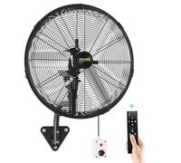 AVUXOR 20-inch Wall Fan with Remote, Wall-Mounted Fan, Brushless DC Motor | Oscillating Heavy-Duty Industrial Fan, 4 Speeds, Cooling Fan for Garage, patio, Workshop, Warehouse, Factory