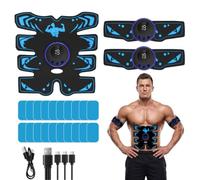Avvchuy EMS Muscle Stimulator, Electric Ab Trainer, Abs Belt Electronic Machine with 8 Modes 19 Intensities 20 Gel for Abdominal Arm Training