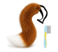 Avvchuy Fox Tail Costume, Furry Tail and Therian Tail for Adult Cosplay | Halloween party, costume, birthday gifts, synthetic fur, adjustable waist belt and buckle, women