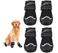 Avvrel Dog Walking Boots, Set of 4 Dog Boots for Injured Paws Waterproof, Non-Slip Dog Shoes with Reflective Straps, Breathable Dog Paw Protectors for Small Medium Large Dogs (4#)