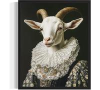 AVWXZBDFH Canvas Art Poster Goat Victorian Queen Vintage Print Bedroom And Kitchen Decoration 40X60 Cm Unframed