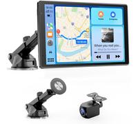Avylet 8" Wireless Carplay & Android Auto, Portrait & Landscape Touch Car Play Screen with Reversing Backup Camera, OTA Upgrade, Voice Control, Mirror Link, GPS Navigation, Bluetooth, AUX, FM, Siri