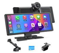 Avylet 9.26'' Wireless Car Stereo for Apple Carplay & Android Auto with 4K Dash Cam, Portable Car Stereo, 1080P Backup Camera, GPS Navigation, Car Audio Receivers, Mirror Link, Voice Control/Bluetooth