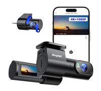 Avylet Dash Cam Front and Rear 4K+1080P, 5G WiFi APP, External GPS Module, Dual Dash Camera for Cars, 1.5” IPS Screen, Mini Dashcam with Night Vision, 24H Parking Mode, 170° Wide Angle, G-Sensor