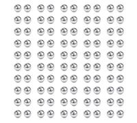 AVYRING 100Pcs Piercing Balls, Silver Stainless Steel Replacement Lip Labert Rook Tongue Belly Bar Barbell Septum Balls Set for 16G 1.2mm Thread Piercing Jewellery 4mm