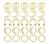 AVYRING Nose Rings Hoops - Quality Surgical Steel - Double Hoop Nose Ring - Nose Piercing Jewelry for Women Men - 20g, Metal, stainless steel