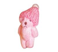AVZYARDY 4 Colors Pocket Bear Hug in a Box, Mini Worry Bear with Emotional Uplifting Support Card, Soft Handmade Teddy for Christmas Valentine's Day & Desk Decor-Pink