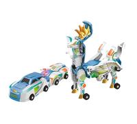 AVZYARDY Collision Transforming Dinosaur Car Toy, 2-in-1 Magnetic Transforming Cars Toy, Multi-Jointed Articulation Magnetic Convertible Robot Deer Car, Dino Robot Toys for Kids Birthday Party Gifts