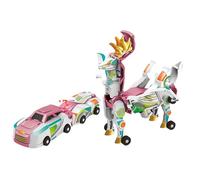 AVZYARDY Collision Transforming Dinosaur Car Toy, 2-in-1 Magnetic Transforming Cars Toy, Multi-Jointed Articulation Magnetic Convertible Robot Deer Car, Dino Robot Toys for Kids Birthday Party Gifts