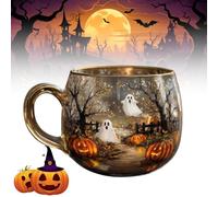 AVZYARDY Creative Christmas Mugs, Stained Glass Christmas Coffee Mug, Uniques Hand Painted Festive Coffees Tea Milk Cup, Christmas Glasses Drinkware for Home Office Desk Decor