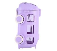 AVZYARDY Drinks Bottle, 500ml Bus Shape Cute Water Bottle with Movable Wheels & Strap, ABS Silicone Drinking Water Bottle for Kids, Toddlers, School, Nursery, Kindergarten