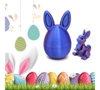 AVZYARDY Easter 3D Printed Bunny Eggs Set, Mystery Bunny Egg Fidget Toy, 3D Printed Rainbow Easter Egg Colorful Rabbit Figurine Toys, Prefilled Rabbits Eggs for Easter Basket Stuffers & Egg Hunts