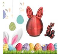 AVZYARDY Easter 3D Printed Bunny Eggs Set, Mystery Bunny Egg Fidget Toy, 3D Printed Rainbow Easter Egg Colorful Rabbit Figurine Toys, Prefilled Rabbits Eggs for Easter Basket Stuffers & Egg Hunts