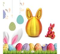 AVZYARDY Easter 3D Printed Bunny Eggs Set, Mystery Bunny Egg Fidget Toy, 3D Printed Rainbow Easter Egg Colorful Rabbit Figurine Toys, Prefilled Rabbits Eggs for Easter Basket Stuffers & Egg Hunts