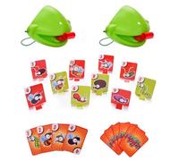 AVZYARDY Frog Tongue Board Game, Frog Masks with Blow Tongues, Catch-the-Bugs Insect Cards, Multiplayer Interactive Party Game for Kids & Adults, Fun Family Desk Toy for Home Office & Travel