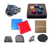 AVZYARDY Gonggi Korean Game,Gonggi Traditional Korean Tossing Game, For Squid Gonggi Korean Game, Jebi Kicks, Gong-gi, Paeng-y, Biseokchigi, DDAKJI Game Set, Stone Catching Game Catch