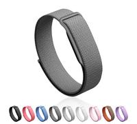 AVZYARDY Nylon Band for Google Fitbit Air Adjustable Woven Wristband Breathable Hook and Loops Strap for Fitbit Air Screenless Fitness Tracker (dark grey) (E)