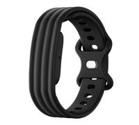 AVZYARDY Silicone Sport Band For Google Fitbit Air Waterproof & Sweatproof Portable Fitness Tracker Band Multi-Purpose Adjustable Buckle Replacement Straps for Fitness Hiking Running (Large C)(Black)