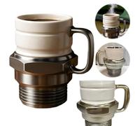 AVZYARDY Spark Plug Coffee Mug, Creative Engine Design Ceramic Resin Cup for Mechanics & Car Lovers, Unique Auto-Themed Drinkware for Garage Office Decor