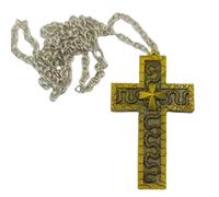 AVZYARDY Squids Necklace Game, Cross Necklace with Secret Compartment for Women Men, Squid Thanos Game Cross Pendant Necklaces 3D Printed Design Antique Cross