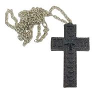 AVZYARDY Squids Necklace Game, Cross Necklace with Secret Compartment for Women Men, Squid Thanos Game Cross Pendant Necklaces 3D Printed Design Antique Cross