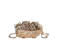 AVZYARDY Women Acrylic Mini Chain Shoulder Bag Solid Color Underarm Bags with Chain Strap Crossbody Bag for Daily Office Work Outing Social Occasions (Gold 100 * 60 * 30)
