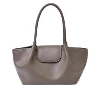 AVZYARDY Women PU Leather Chic Spacious Handbag Solid Color Underarm Purse Large Capacity Large Work Bags for Daily Office Work Outing Social Occasions (grey) (Style 1)