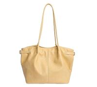 AVZYARDY Women PU Leather Shoulder Bag Large Capacity Underarm Bags Solid Color Top-Handle Bags for Travel Shopping Work Outing Social Occasions (Yellow)
