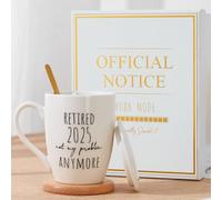 AW BRIDAL 1 Pc Ceramic Retirement Coffee Mug 12 oz, Happy Retirement Gift for Woman Man, Mom Grandma, Gifts for Retirees Friends Boss Coworker Teacher Nurse- RETIRED 2025 not my problem ANYMORE