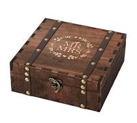 AW BRIDAL Wedding Keepsake Box with Lids Wood Memory Box Bridal Shower Gifts Engagement Gifts for Couples Newlyweds Mr Mrs Couple Gift Bride Gift