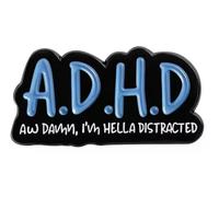 Aw Damn Im Hella Distracted ADHD Awareness Autism Medical Notice Condition Autistic Neurodivergent Rainbow Neurodiversity Humor Joke Funny Phrase Pun Attention-Deficit Hyperactivity Disorder 1.2