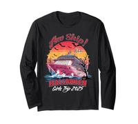Aw Ship Halloween Girls Trip 2025 Matching Cruising Crew Long Sleeve T-Shirt