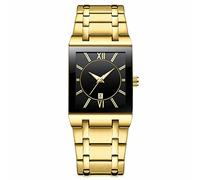 Aw1351-56w for Men and Women Stainless Mens Square Watch with Date Analog Quartz Fashion Wristwatch (A, One Size)