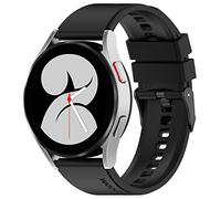 AWADUO Compatible For Samsung Galaxy Watch 5/5 Pro/4/4 Classic Replacement Band, 20mm Replacement Silicone Wrist Strap Bracelet Band, Soft And Durable(Black)