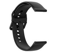 AWADUO Compatible For Samsung Galaxy Watch Active SM-R500 Replacement Band, Replacement Silicone Wrist Band Strap For Samsung Galaxy Watch Active SM-R500 GPS Watch, Soft And Durable(Silicone Black)