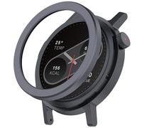 AWADUO Compatible with CMF Watch Pro 2 Smartwatch Full Coverage PC Protective Circle Case Cover with Tempered Glass Touchable Screen Protector Smartwatch Accessories(Black)