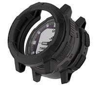 AWADUO Compatible with Garmin Instinct Crossover Protective Case, Smartwatch PC Protective Cover Case Soft Shell Black Smartwatch Accessories