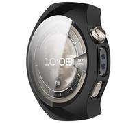 AWADUO Compatible with Huawei Wacth 5 42mm Full Protective Case Cover, Smartwatch Silicone TPU Protective Case Cover Shell Soft and Durable Watch Accessories(Black)