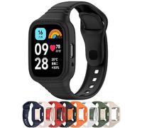 AWADUO Compatible with Redmi Watch 3 Lite/Watch 3 Active Bands, Replacement Silicone Wrist Watch Band Strap, Soft And Durable for Men and Women(Black)