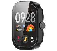 AWADUO Compatible with Redmi Watch 5/Watch5 eSIM Smartwatch Full Coverage PC Protective Case Cover with Tempered Glass Touchable Screen Protector Smartwatch Accessories(Black)