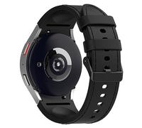 AWADUO Compatible with Samsung Galaxy Watch 6/6 Classic Bands, 20mm Replacement Silicone Wrist Watch Band Strap Compatible with Samsung Galaxy Watch 5/5 Pro, Soft And Durable(Black/Silicone)