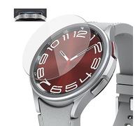 AWADUO Compatible with Samsung Galaxy Watch 6 Classic 47mm Screen Protector, 0.33mm Watch Tempered Glass Screen Film Protector, Made From Real Glass