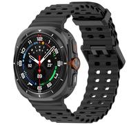 AWADUO Compatible with Samsung Galaxy Watch Ultra 2025 47mm/Ultra 47mm Replacement Band Silicone Wrist Strap Bracelet Soft And Durable with Quick Release Smartwatch Accessorie(Black)