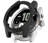 AWADUO Compatible with Ticwatch Atlas Protective Case Cover, Smartwatch silicone TPU Protective Case Cover Shell Soft And Durable Watch Accessories(Black)