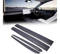 awagas 4 Pcs [Right Drive] ABS Tesla Model 3 Y Dashboard Cover Wrap and Inner Front Door Trim Panel Armrest Cover, Car Interior Dashboard Accessories Fit Tesla Model 3/y 2019-2023