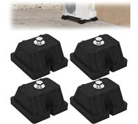 awagas Pack of 4 Floor Console Damping Bases, Rubber Heat Pump, Antivibration Feet for Ventilation Systems, Air Conditioners, Waterproof and Shock-Absorbing Vibration Damper for Heat Pump, 500 kg Load